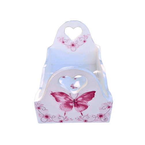 Etnoria dekupaž poslužavnik Leptir – ručno izrađen dekorativni detalj sa etno motivima