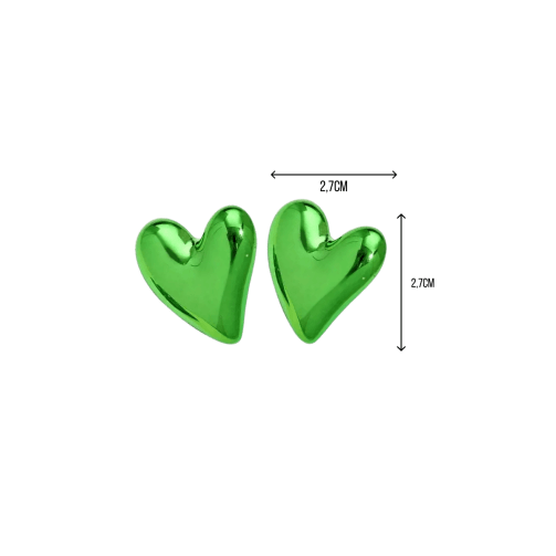 Etnoria minđuše HeartPop – festivalski holo nakit u vibrantnim neon bojama