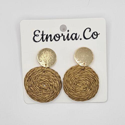 SOLENA – Pletene minđuše sa zlatnim akcentom