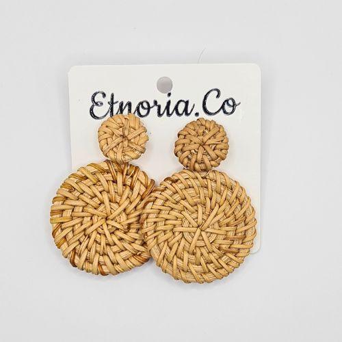 TERRA LUNA – Velike pletene minđuše od ratana