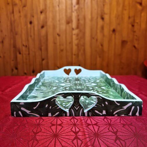 Tropska Oaza – Ručno Rađeni Dekupaž Poslužavnik