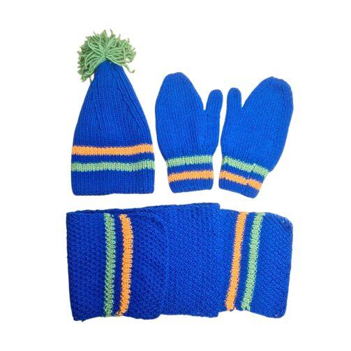 Plavi Vuk™ – Pleteni dečiji komplet / 4 -11 godina