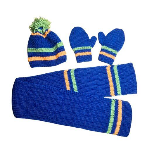 Plavi Vuk™ – Pleteni dečiji komplet 0-3 god